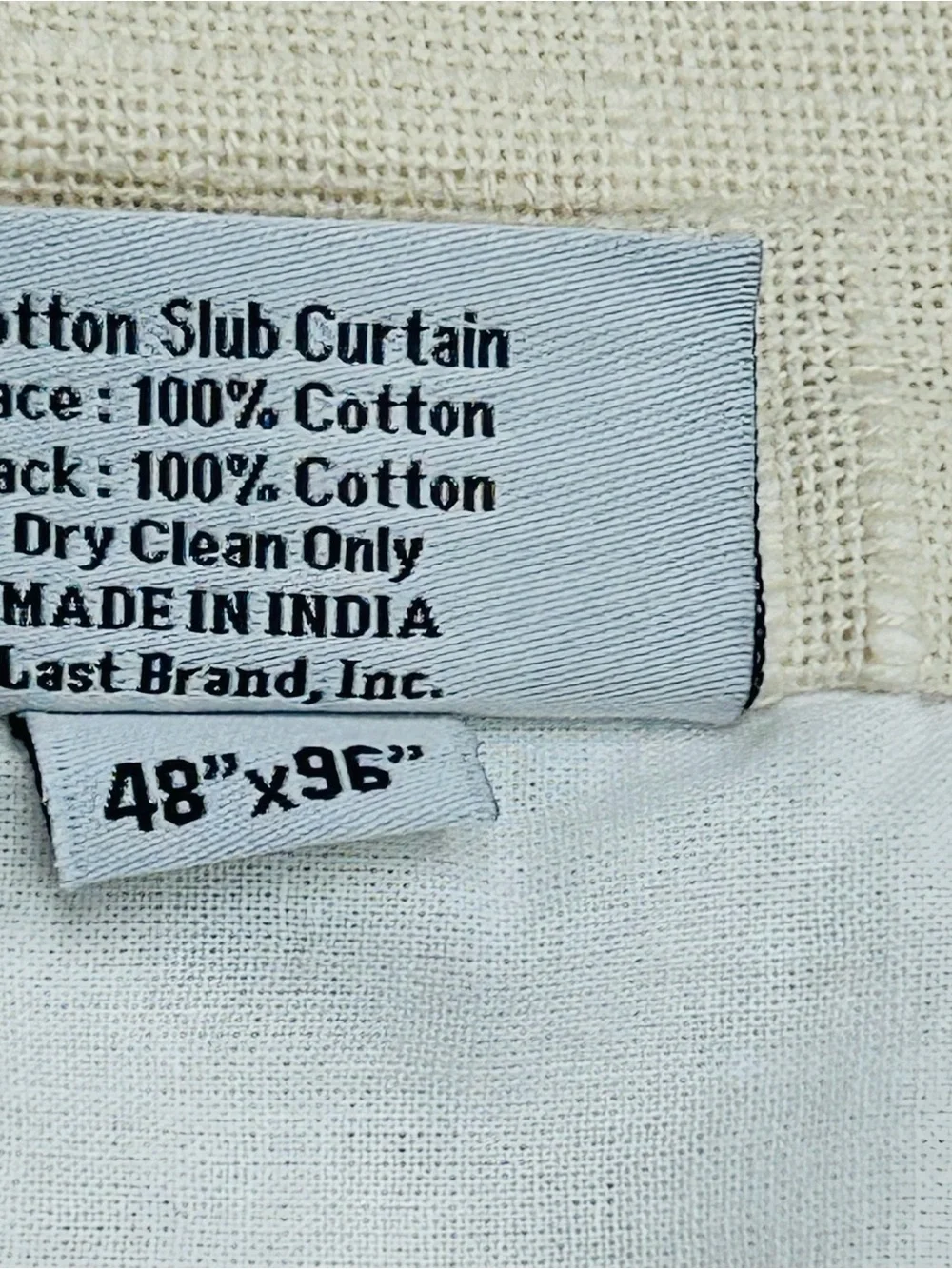 QUINCE Set Of 2 48x96 Cotton Slub Curtains Natural 0374